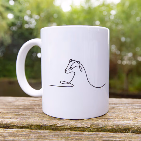 Wild Line-Art Ceramic Mug - Image 2