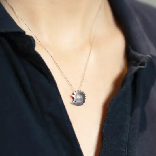 Silver Hedgehog Necklace - Image 2