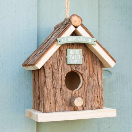 Wood Bark Bird House
