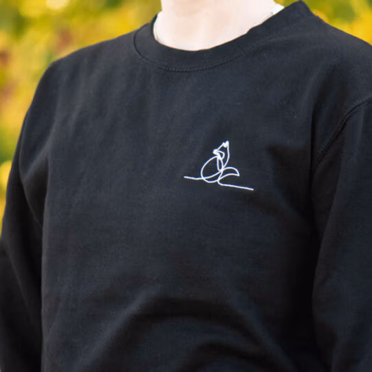 Fox Wild Line-Art Unisex Sweatshirt - Image 7