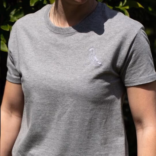 Pigeon Wild Line-Art Ladies Fitted T-Shirt - Image 7