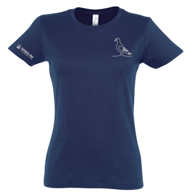Pigeon Wild Line-Art Ladies Fitted T-Shirt