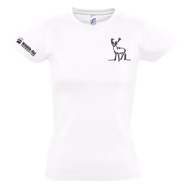 Deer Wild Line-Art  Ladies Fitted T-Shirt