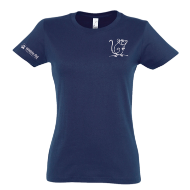 Mouse Wild Line-Art Ladies Fitted T-Shirt